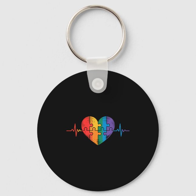 Autism awareness  keychain (Front)