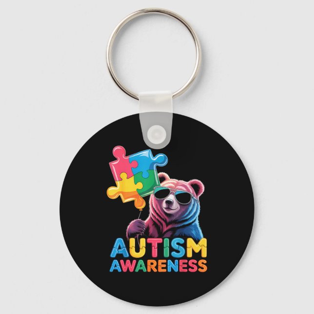 Autism awareness  keychain (Front)