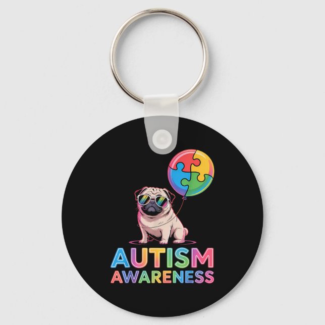 Autism awareness  keychain (Front)