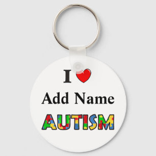 Autism Awareness Keychain I Love Customize