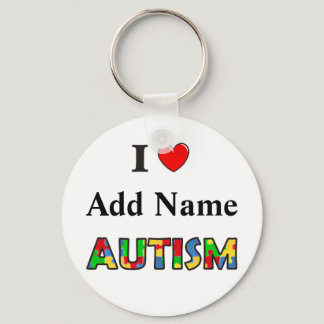 Autism Awareness Keychain I Love Customize