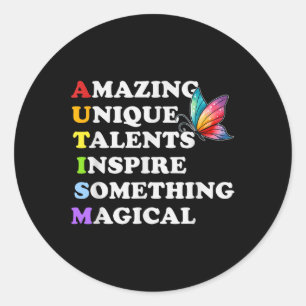 Autism Awareness Kids Adults Men Women Boys Girls  Classic Round Sticker