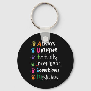 Autism Awareness Kindness Always Unique Totally Keychain