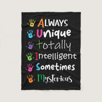 Autism Awareness Kindness Shirt Always Unique Tota Fleece Blanket
