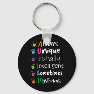 Autism Awareness Kindness Shirt Always Unique Tota Keychain