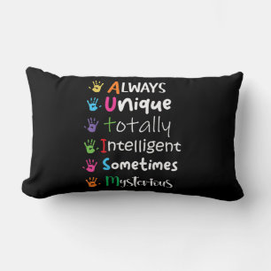 Autism Awareness Kindness Shirt Always Unique Tota Lumbar Pillow