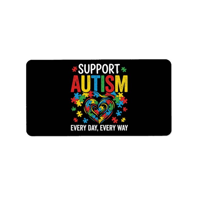 Autism awareness label (Front)