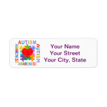 Autism awareness address labels