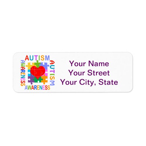 Autism Awareness Label