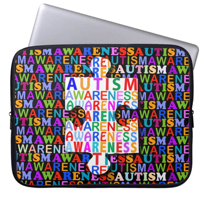 Puzzle Autism Awarness Water Repellent Neoprene Laptop Sleeve Case Bag Cover 13-15 Inch 