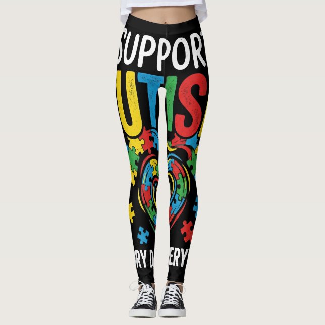 Autism awareness leggings (Front)