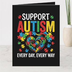 Autism awareness letterpress thank you card