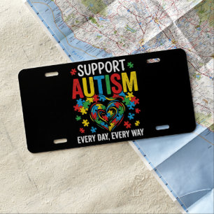 Autism awareness license plate