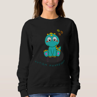 Autism Awareness Little Dinosaur Support Autistic Sweatshirt