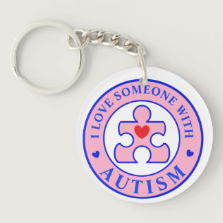 Autism Awareness Love Acrylic Keychain