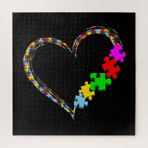 Autism Awareness Love Heart Puzzle Piece