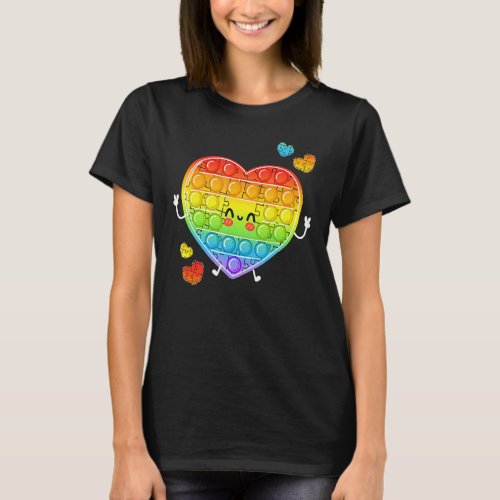 Autism Awareness Love Heart Puzzle Piece Pop It Ga T_Shirt