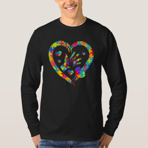 Autism Awareness Love Heart Puzzle Piece Valentine T_Shirt