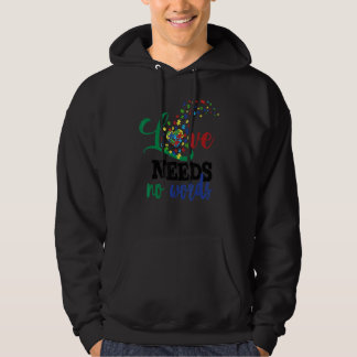 Autism Awareness Love Need No Words Dandelion Puzz Hoodie