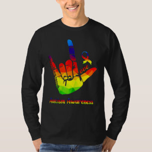Autism Awareness Love Needs No Words I Love You Ha T-Shirt