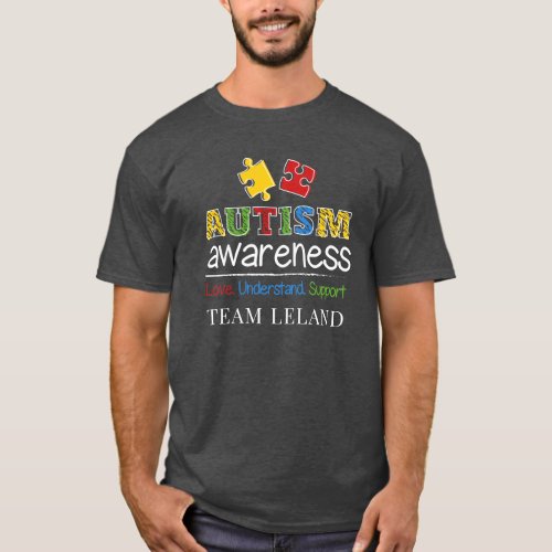 Autism Awareness Love Understand Support Custom T_Shirt