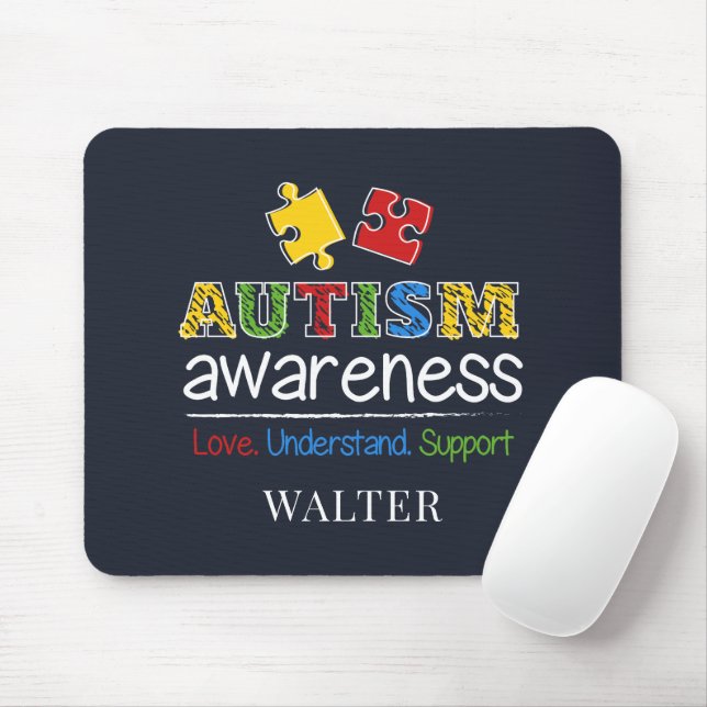 Autism Awareness Love Understand Support Mouse Pad (With Mouse)