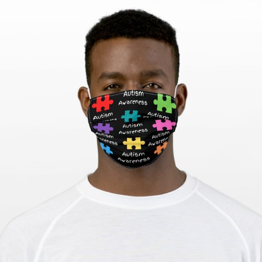 Autism Awareness Mask (Worn)