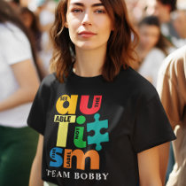 Autism Awareness Matching Family Team Custom Mom T-Shirt