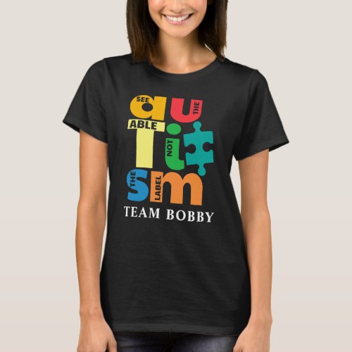 Autism Awareness Matching Family Team Custom Mom T_Shirt