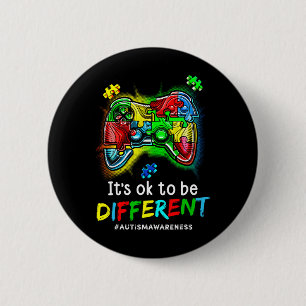 Autism Awareness Men Kids Boys Autism Video Game M Button