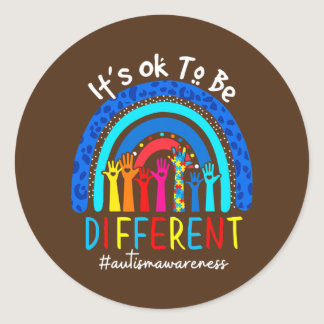 Autism Awareness Men Women Kid Boy Girl idea  Classic Round Sticker