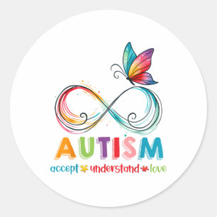 Autism Awareness Mental Health _1  Classic Round Sticker