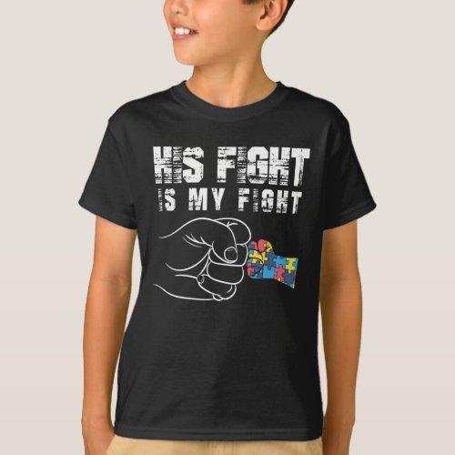 Autism Awareness Mom Dad Autistic Kid T_Shirt