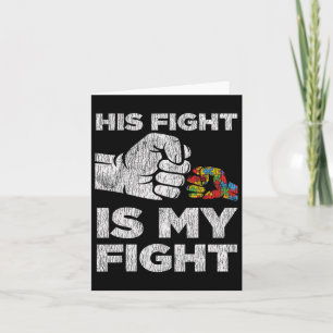Autism Awareness Mom Dad Parents Autistic Kids Awa Card