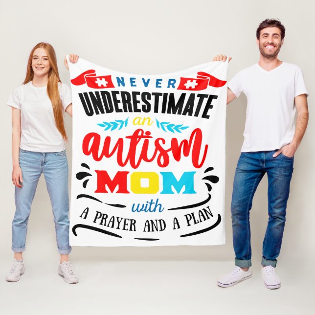 Autism Awareness Mom  - Fleece Blanket (In Situ)