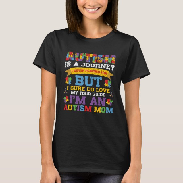 Autism Awareness Mom Proud Autistic Son Daughter A T-Shirt (Front)