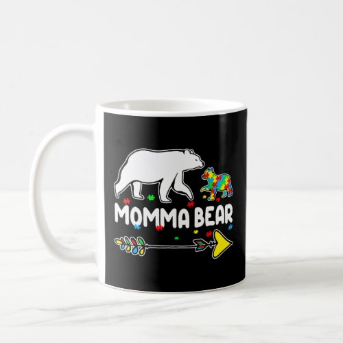Autism Awareness Momma Bear Support Autistic Kids  Coffee Mug