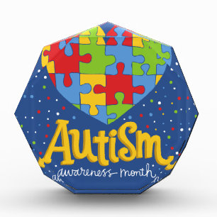 autism awareness month acrylic award