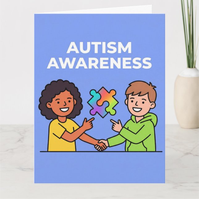 ^Autism Awareness Month -Add your special message  Card (Front)