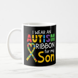 Autism Awareness Month Autistic Family Ribbon Grap Coffee Mug