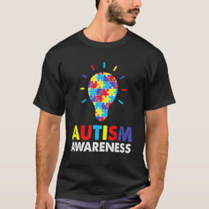 Autism Awareness Month Autistic Multi Colored Puzz T-Shirt