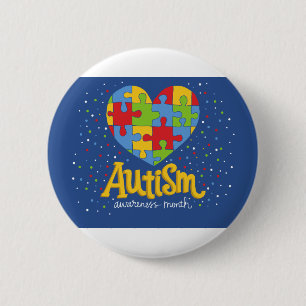 autism awareness month button