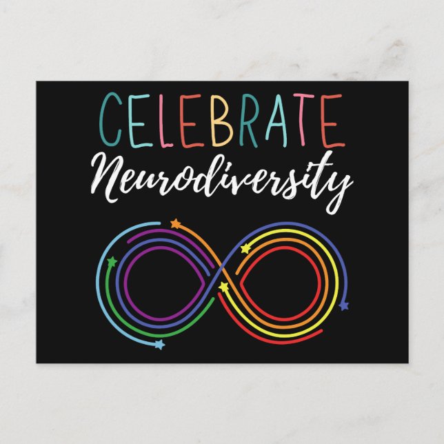 Autism Awareness Month Celebrate Neurodiversity Announcement Postcard (Front)