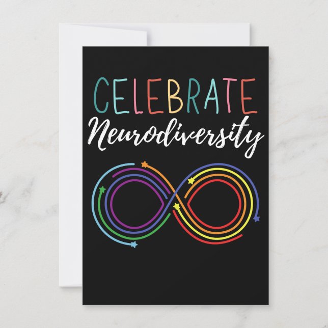 Autism Awareness Month Celebrate Neurodiversity Holiday Card (Front)