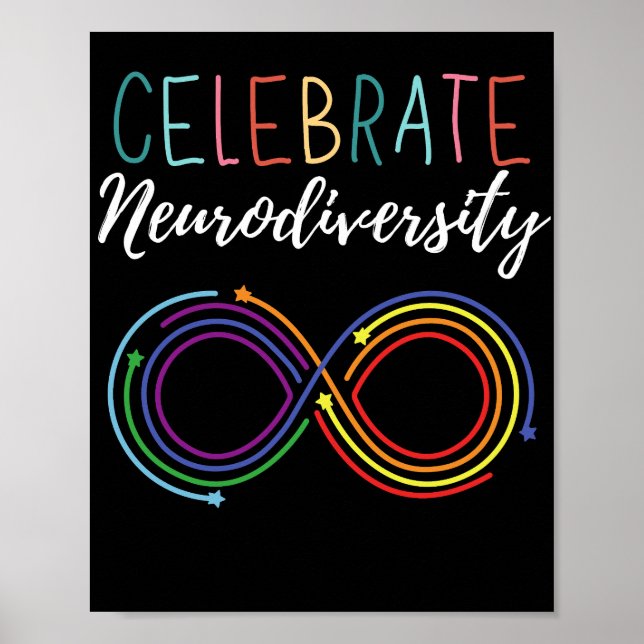 Autism Awareness Month Celebrate Neurodiversity Poster (Front)