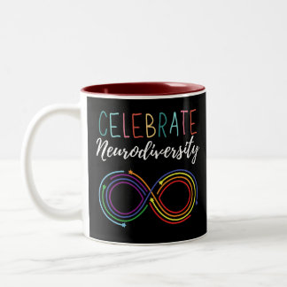 Autism Awareness Month Celebrate Neurodiversity Two-Tone Coffee Mug