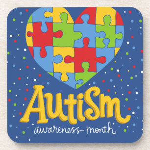 autism awareness month coaster