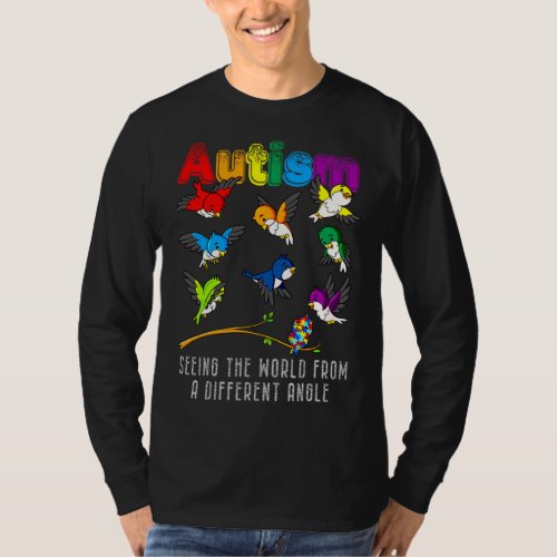 Autism Awareness Month Cute Owl Puzzles Autistic K T_Shirt