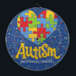 autism awareness month dartboard<br><div class="desc">"autism awareness month"autism, "autism awareness", " autism puzzle",  autistic, " autistic advocacy", "autistic puzzle" jigsaw "jig saw"colorful,  game, ,  ,  pattern,  print,  puzzle,  rainbow,  rainbow puzzle, heart, , </div>
