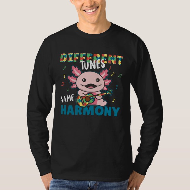 Autism Awareness Month Different Tunes Same Harmon T-Shirt (Front)